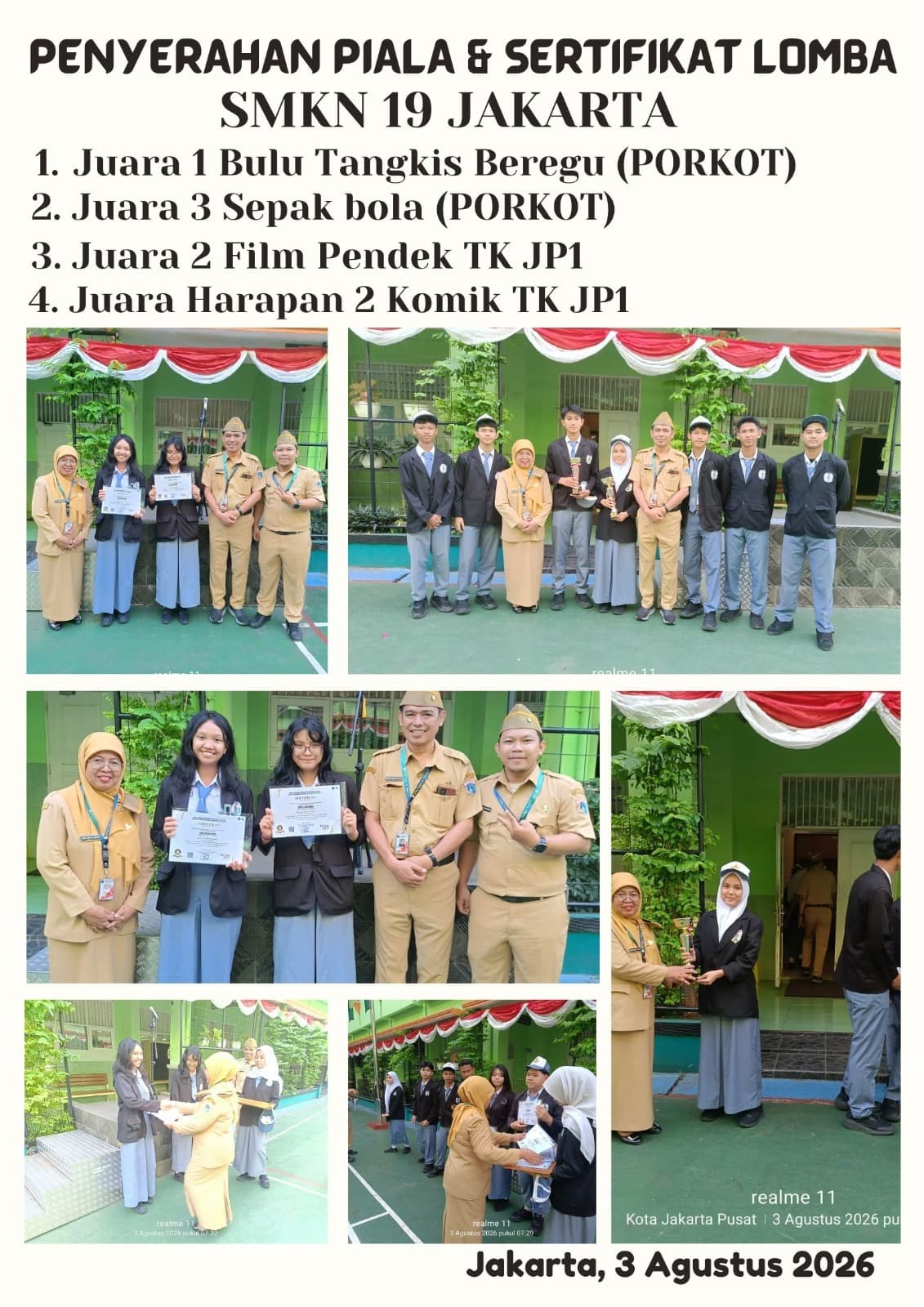 SMKN 19 Jakarta Raih Prestasi Membanggakan di Berbagai Ajang Lomba